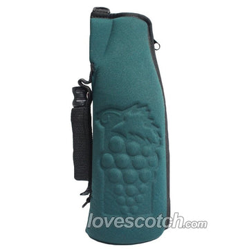 Insulated Wine Tote - Green - LoveScotch.com