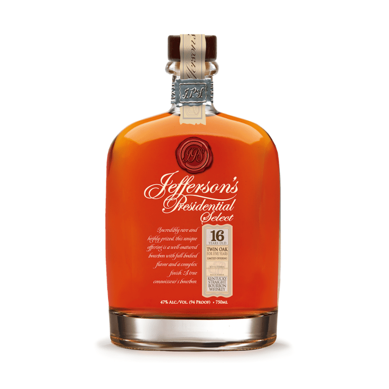 Jefferson's Presidential Select Twin Oak 16 Years Old Kentucky Straight Bourbon Whiskey - LoveScotch.com