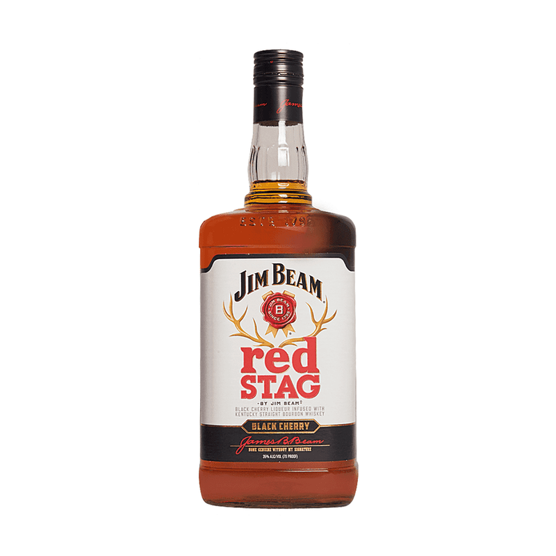 Jim Beam Red Stag Black Cherry Kentucky Straight Bourbon Whiskey (1.75L) - LoveScotch.com