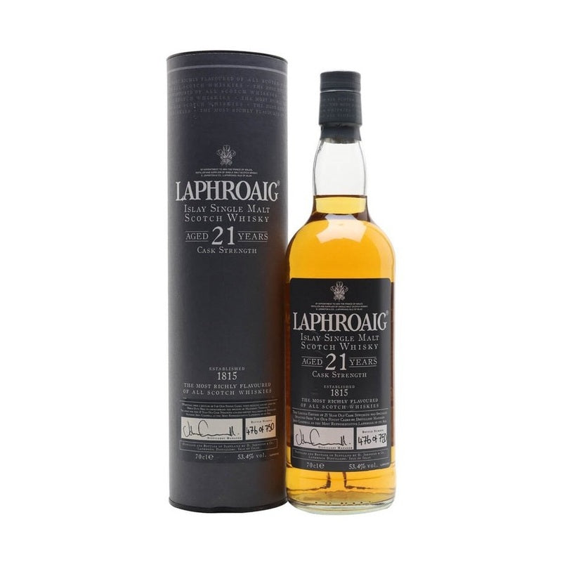 Laphroaig 21 Year Old Cask Strength Islay Single Malt Scotch Whisky - LoveScotch.com