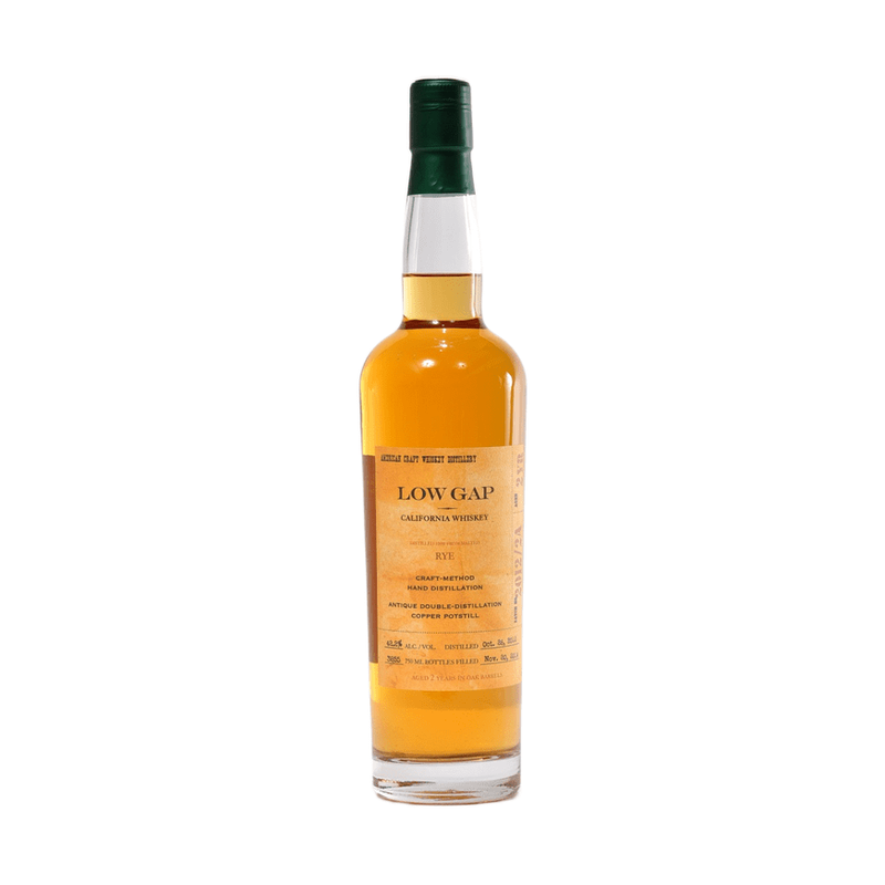 Low Gap 2 Year Old Rye California Whiskey - LoveScotch.com