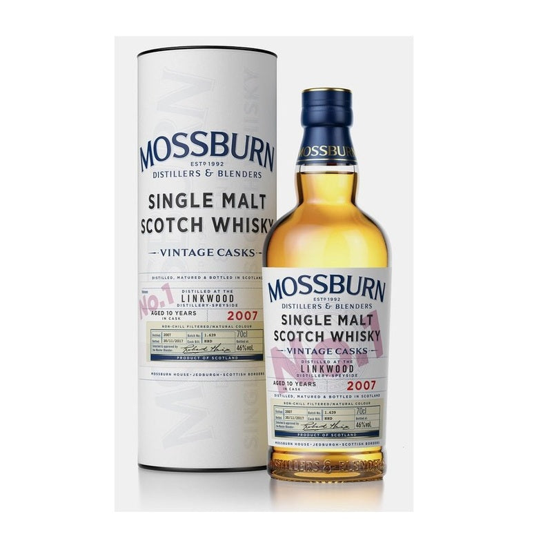 Mossburn Linkwood 10 Year Old 2007 Vintage Casks Single Malt Scotch Whisky - LoveScotch.com