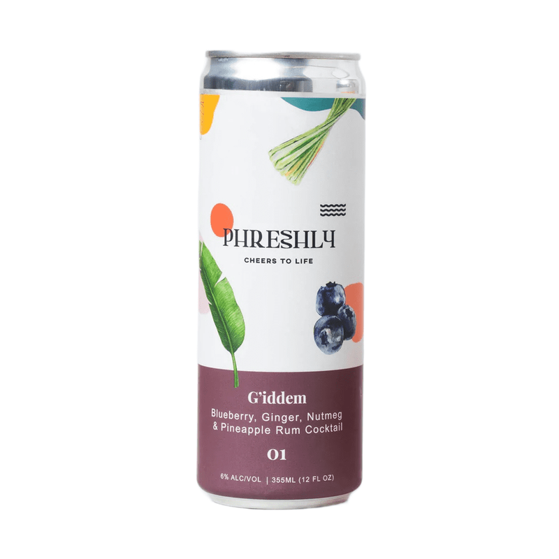 Phreshly G'iddem Blueberry, Ginger, Nutmeg & Pineapple Rum Cocktail 4-Pack - LoveScotch.com