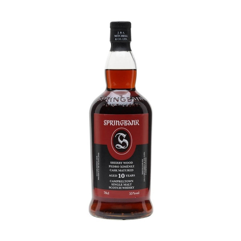 Springbank 10 Year Old Campbeltown Sherry Wood Pedro Ximénez Cask Matured Single Malt Scotch Whisky - LoveScotch.com
