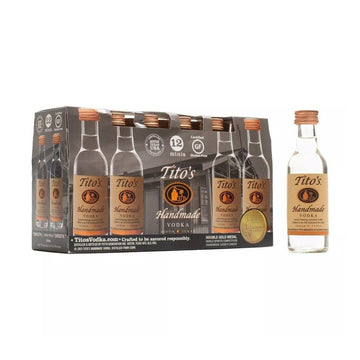 Tito's Handmade Vodka 12-Pack 50ml - LoveScotch.com