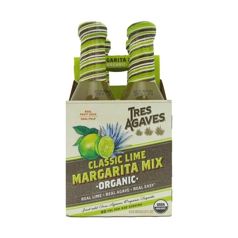Tres Agaves Organic Classic Lime Margarita Mix 4-Pack - LoveScotch.com