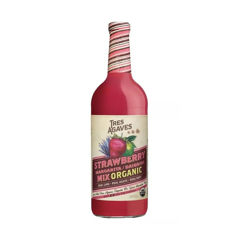 Tres Agaves Organic Strawberry Margarita-Daiquiri Mix Liter - LoveScotch.com