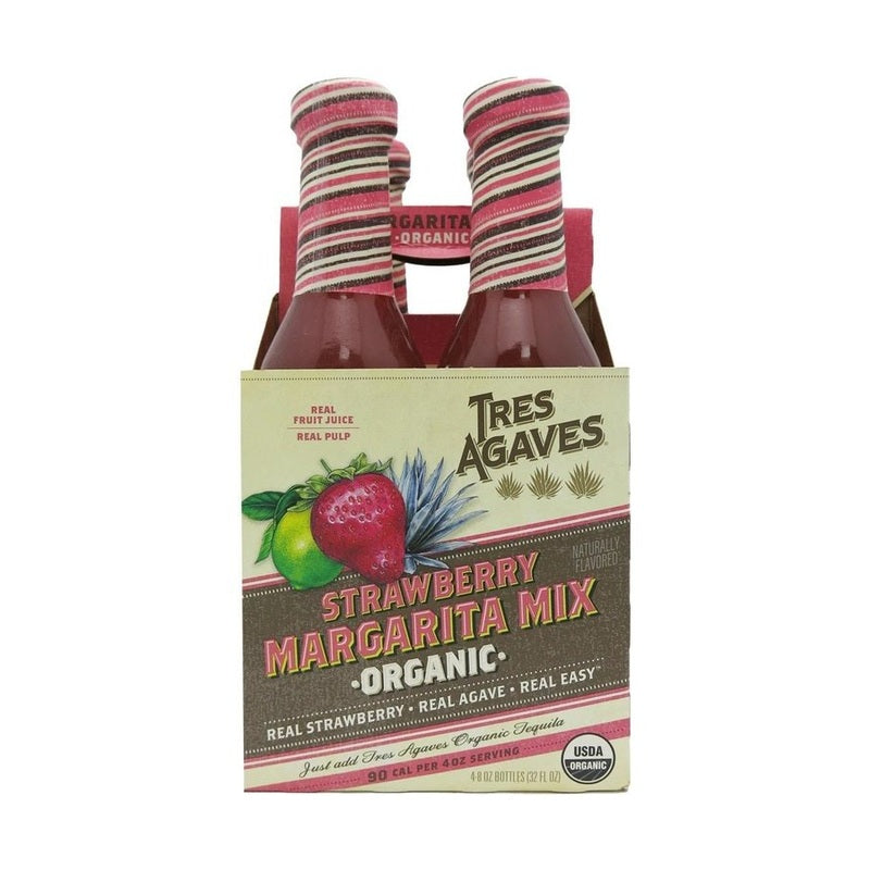 Tres Agaves Organic Strawberry Margarita Mix 4-Pack - LoveScotch.com