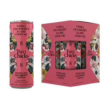 Two Chicks Sparkling Cranberry Tartini 4-Pack Cocktail - LoveScotch.com
