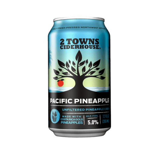 2 Towns Ciderhouse Pacific Pineapple Cider 6-Pack - LoveScotch.com 