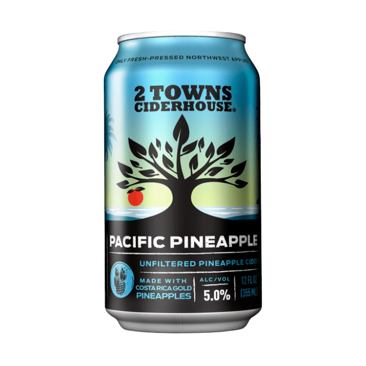 2 Towns Ciderhouse Pacific Pineapple Cider 6-Pack - LoveScotch.com 