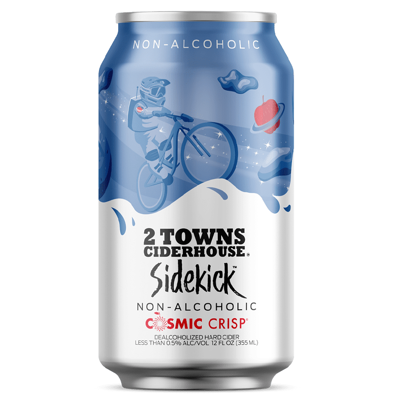 2 Towns Ciderhouse Sidekick Non Alcoholic Cosmic Crisp - LoveScotch.com