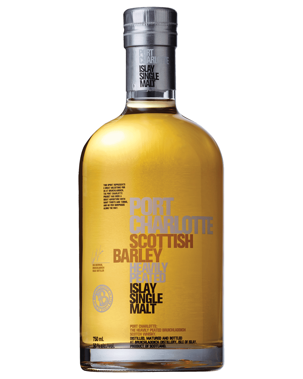 Bruichladdich Port Charlotte Scottish Barley Heavily Peated Islay Single Malt Scotch Whisky - LoveScotch.com