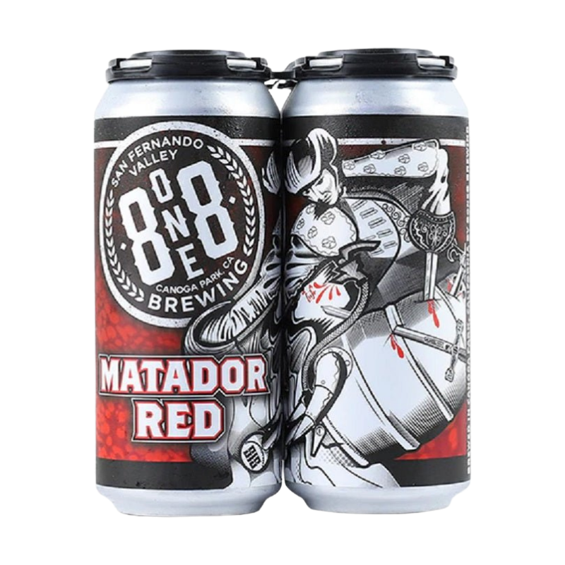 8one8 Brewing 'Matador Red' American Red Ale Beer 4-Pack - LoveScotch.com