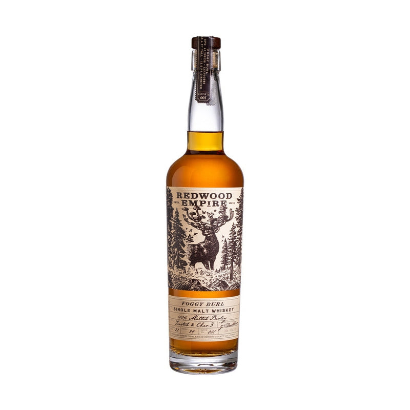 Redwood Empire Foggy Burl Single Malt Whiskey bottle