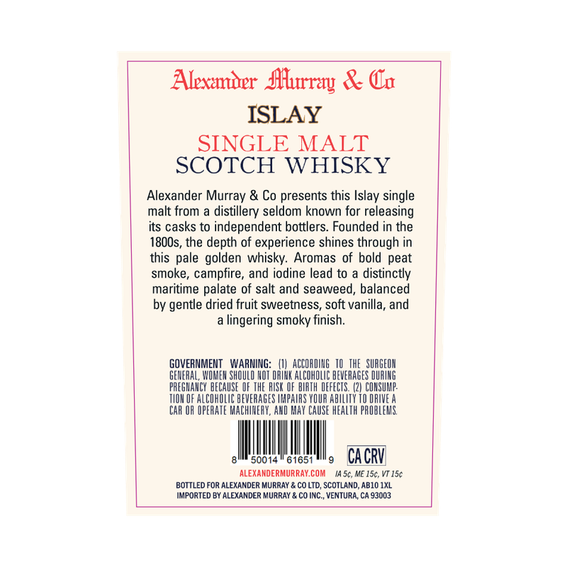 Alexander Murray & Co Islay American Oak Edition Single Malt Scotch Whisky - LoveScotch.com