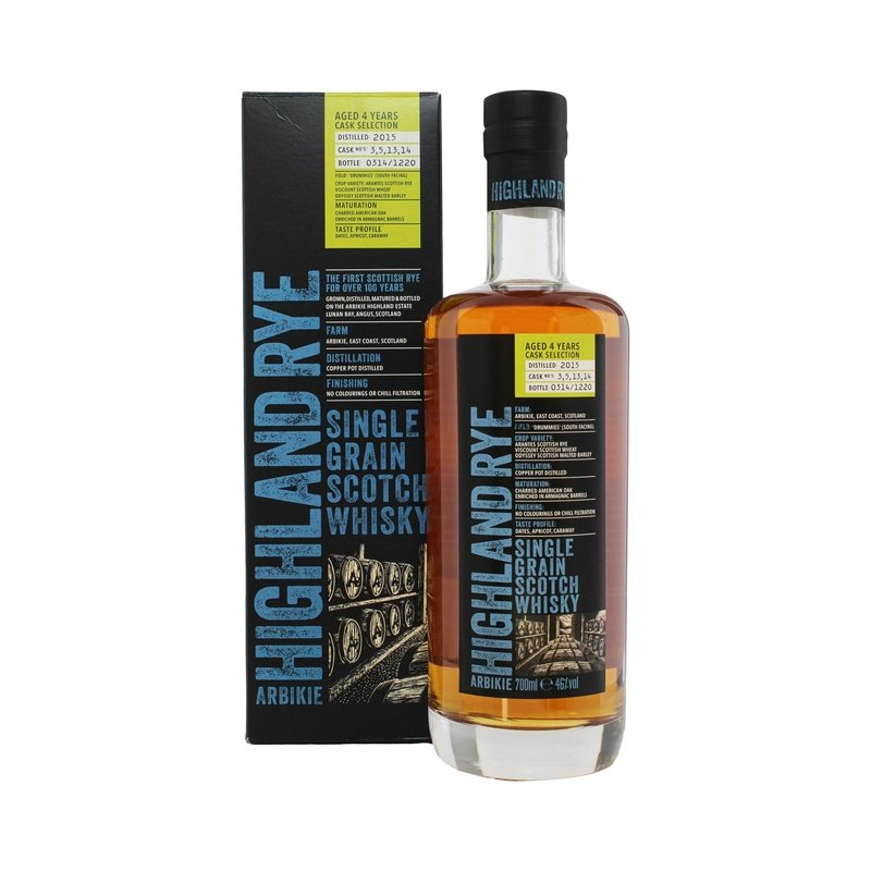 Arbikie Highland Rye 4 Year Old Single Grain Scotch Whisky - LoveScotch.com