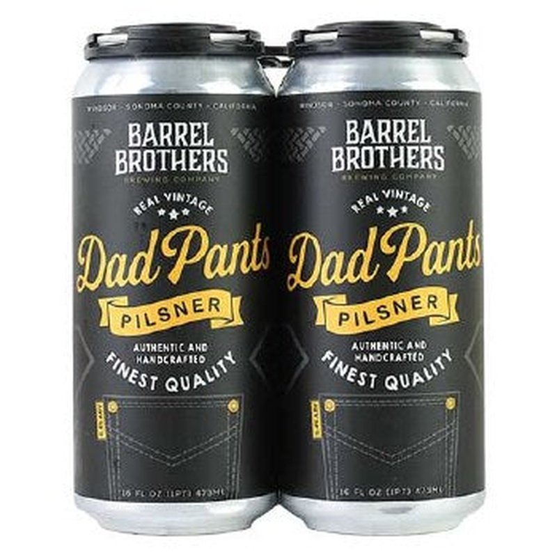 Barrel Brothers Brewing Co. 'Dad Pants' Pilsner Beer 4-Pack - LoveScotch.com