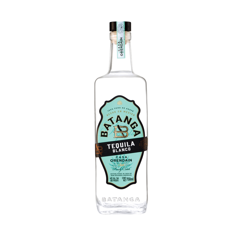 Batanga Blanco Tequila 750 mL front bottle on white