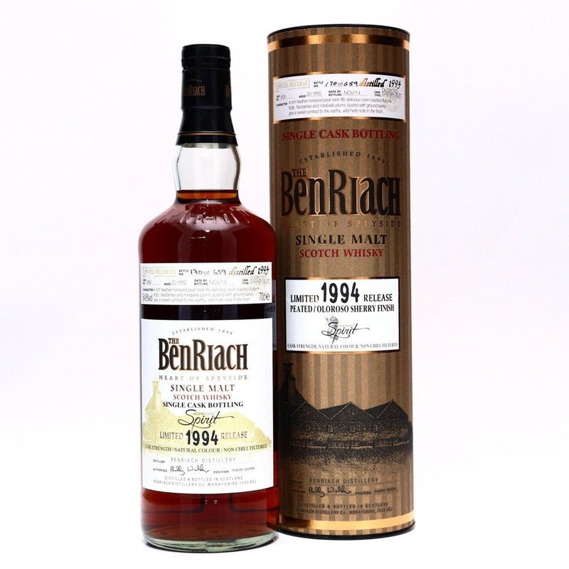 Benriach 1994 20 Year Old Peated Oloroso Single Cask #806 - LoveScotch.com