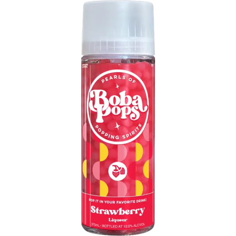 Boba POPS Strawberry Pearls of Popping Spirits Liqueur - LoveScotch.com