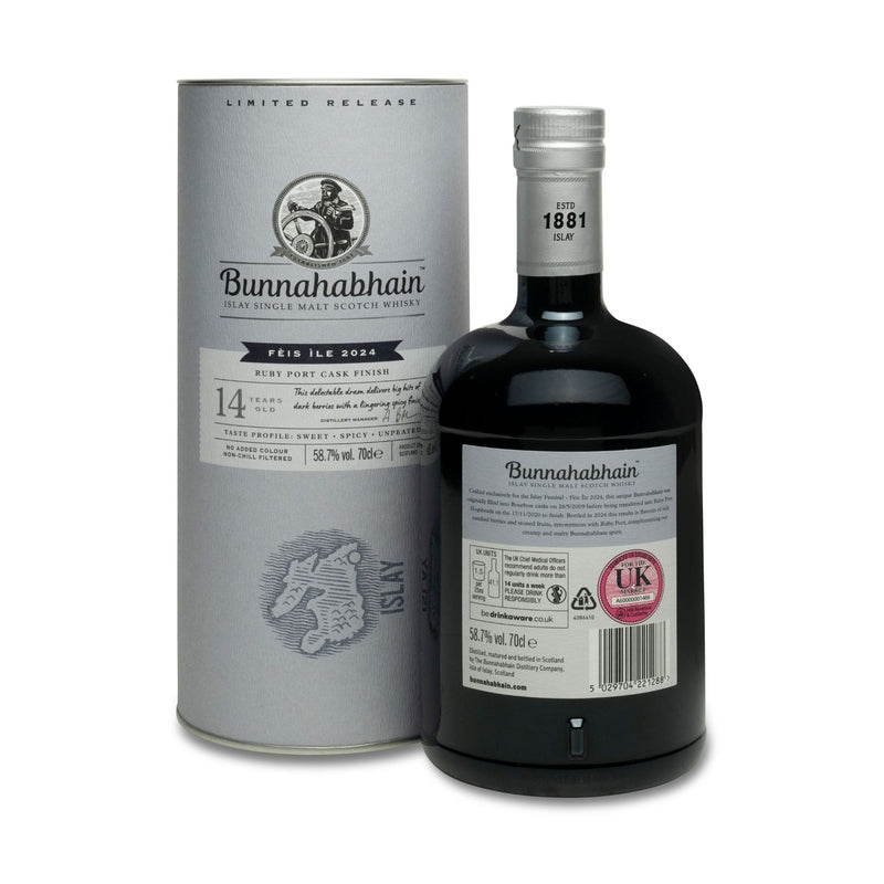 Bunnahabhain Single Malt Scotch Feis Ile 2024 Edition Ruby Port Cask Finish 14 yr 117.4 - LoveScotch.com