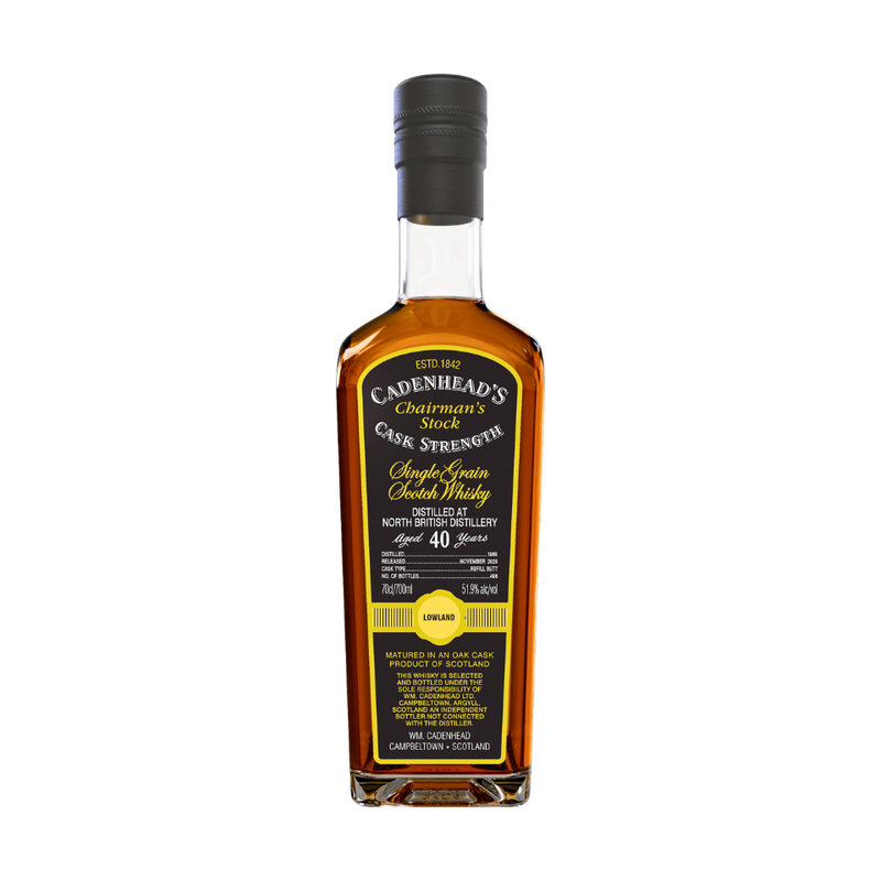 Cadenhead's Chairman's Stock North British 1985 40 Year Old Single Grain Scotch Whisky - LoveScotch.com