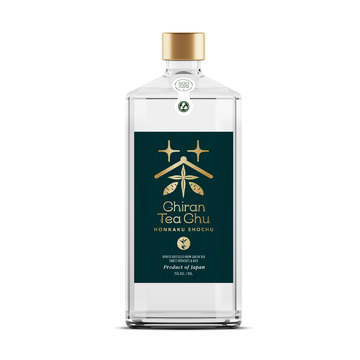 Chiran Tea Chu Honkaku Shochu 750ml bottle on white