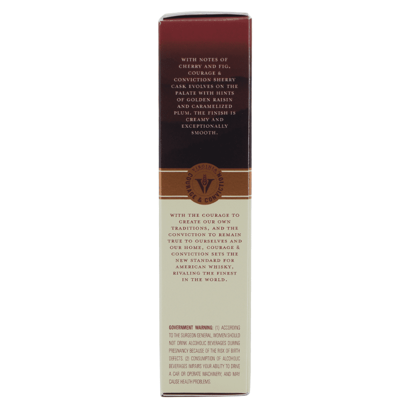 Courage & Conviction Sherry Cask American Single Malt Whiskey 50ml - LoveScotch.com