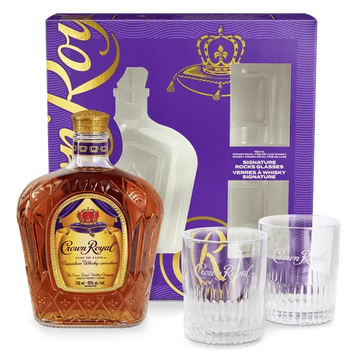 Crown Royal Canadian w/ Holiday Deluxe Rocks Glass Set - LoveScotch.com 