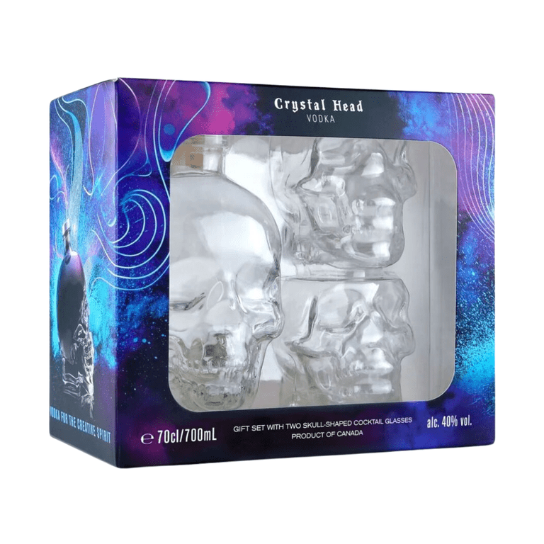 Crystal Head Original Vodka w/ 2 Head Glasses - LoveScotch.com