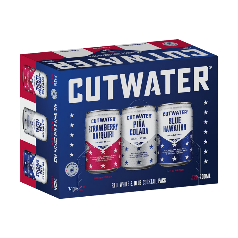 Cutwater Red White & Blue Cocktail Pack 12-Pack - LoveScotch.com