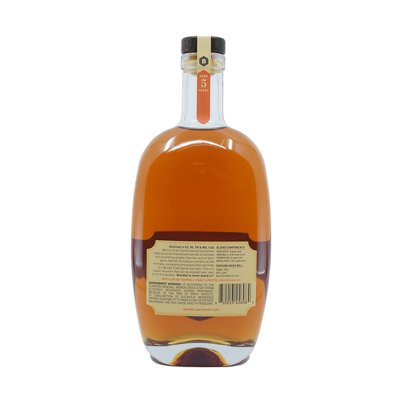 Barrell Bourbon 'Foundation' 5 Year Old Blended Straight Bourbon Whiskey - LoveScotch.com