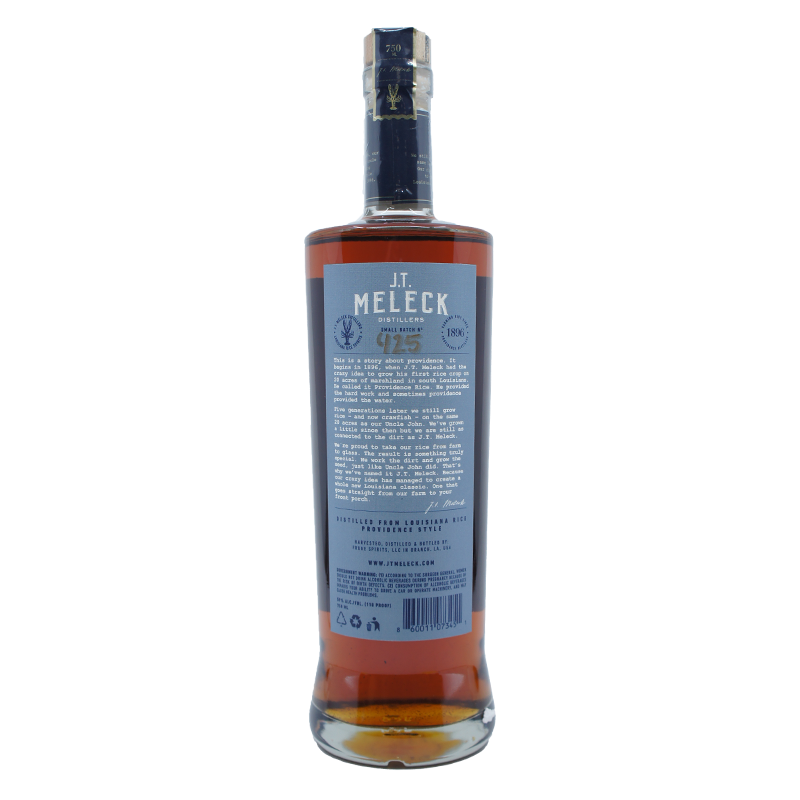 JT Meleck High Proof American Rice Whiskey