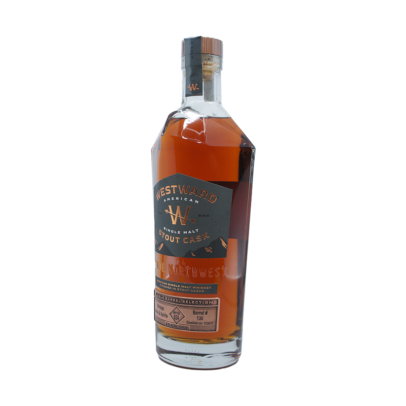 Westward American Single Malt Stout Cask Private Selection Single Barrel Whiskey - LoveScotch.com