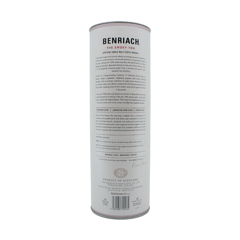 Benriach 10 Year Old 'The Smoky Ten' Speyside Single Malt Scotch Whisky - LoveScotch.com