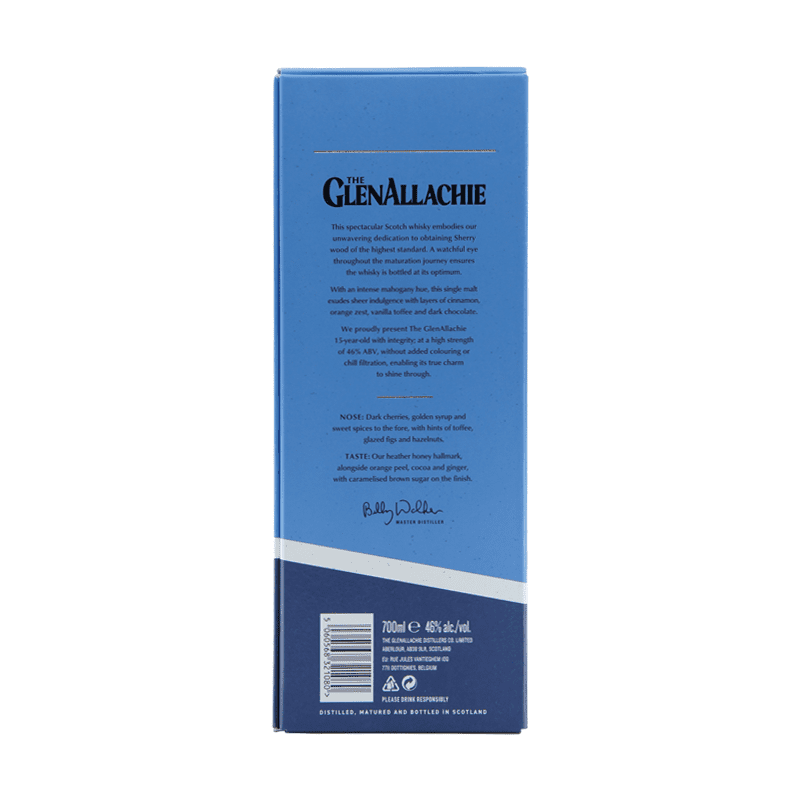 The GlenAllachie 15 Year Old Speyside Single Malt Scotch Whisky