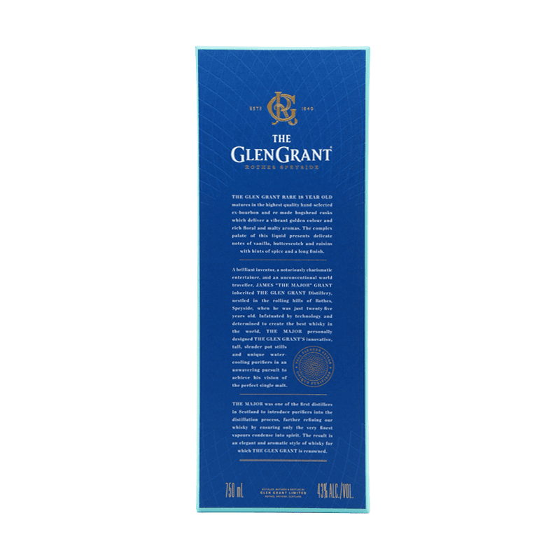 Glen Grant 18 Year Old Rothes Speyside Rare Edition Single Malt Scotch Whisky - LoveScotch.com