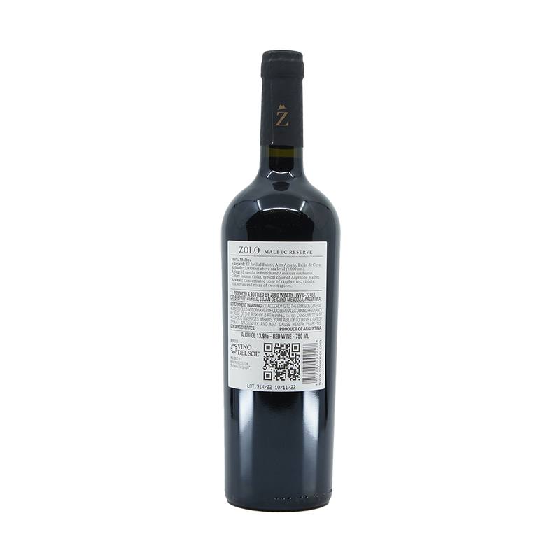 2019 Zolo Malbec Reserva - LoveScotch.com