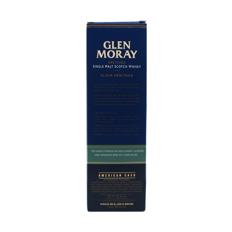 Glen Moray 12 Year Old Heritage Speyside Single Malt Scotch Whisky - LoveScotch.com