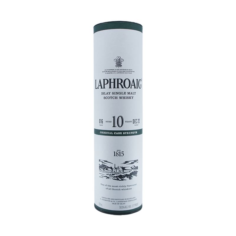 Laphroaig 10 Year Old Original Cask Strength Islay Single Malt Scotch Whisky - LoveScotch.com