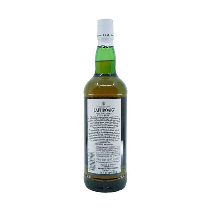 Laphroaig 10 Year Old Original Cask Strength Islay Single Malt Scotch Whisky - LoveScotch.com
