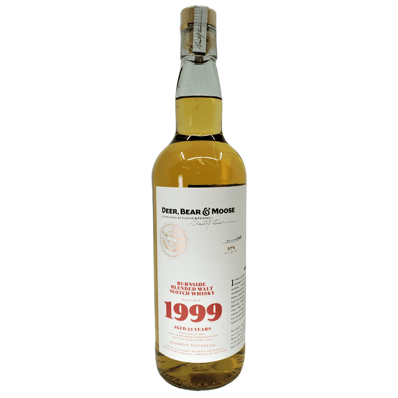 Deer, Bear & Moose 23 Year Old Burnside 1999 Blended Malt Scotch Whisky - LoveScotch.com