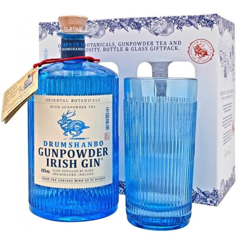 Drumshanbo Gunpowder Irish Gin w/Glass Gift Set - LoveScotch.com