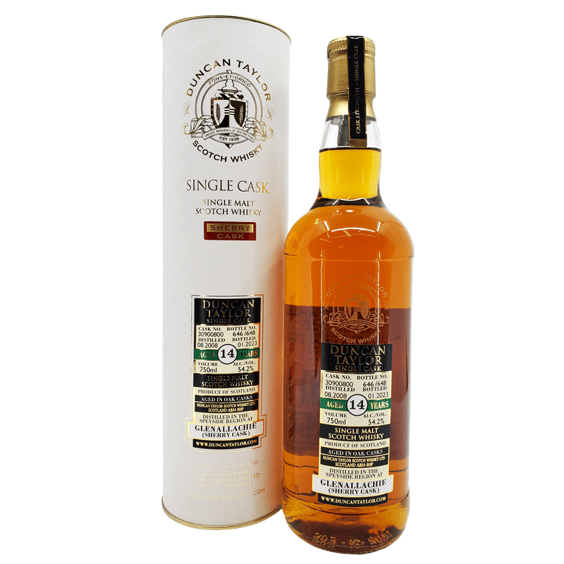 Duncan Taylor 14 Year Old Glenallachie 2008 Sherry Cask Single Malt Scotch Whisky - LoveScotch.com