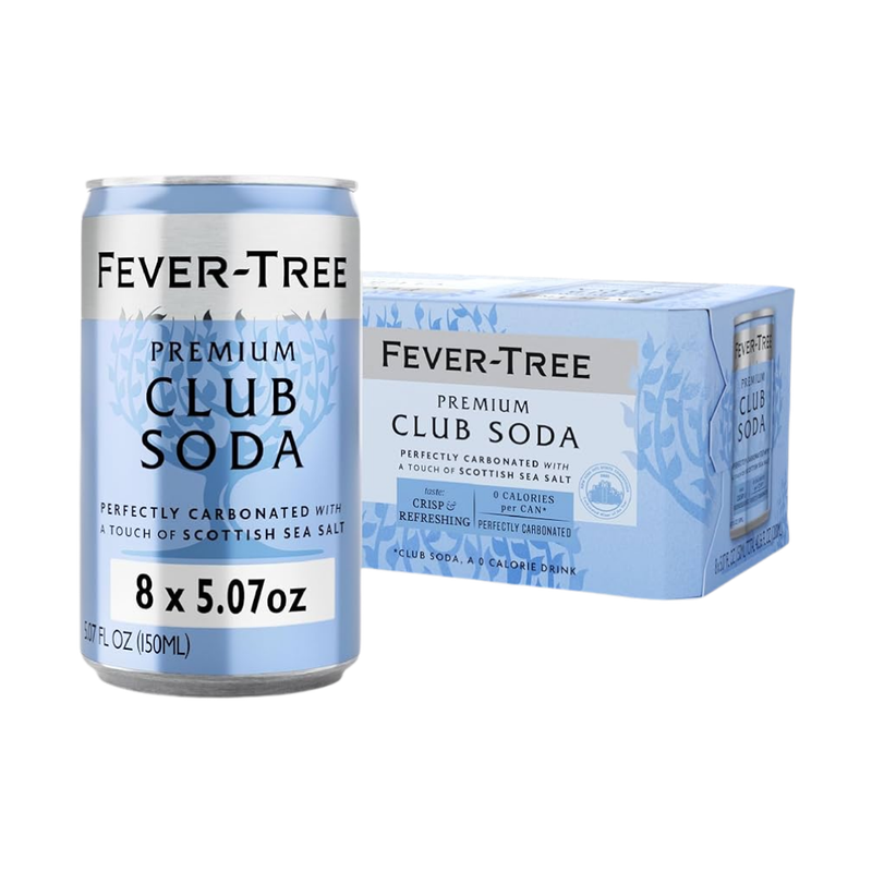 Fever Tree Premium Club Soda 8-pack 5.07oz cans - LoveScotch.com