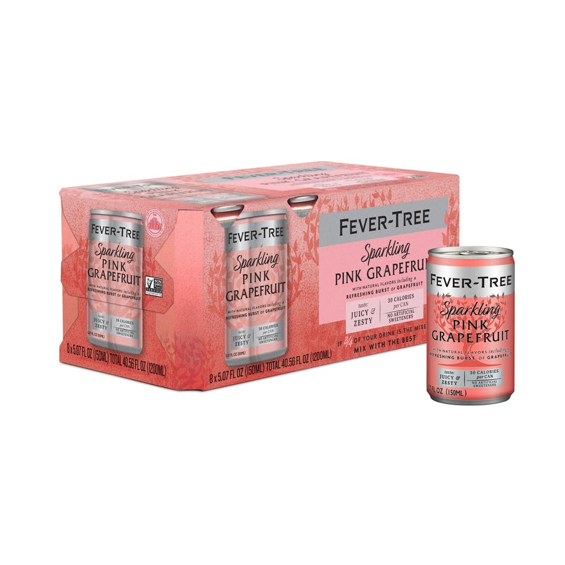 Fever Tree Premium Sparkling Grapefruit 8-pack 5.07oz cans - LoveScotch.com