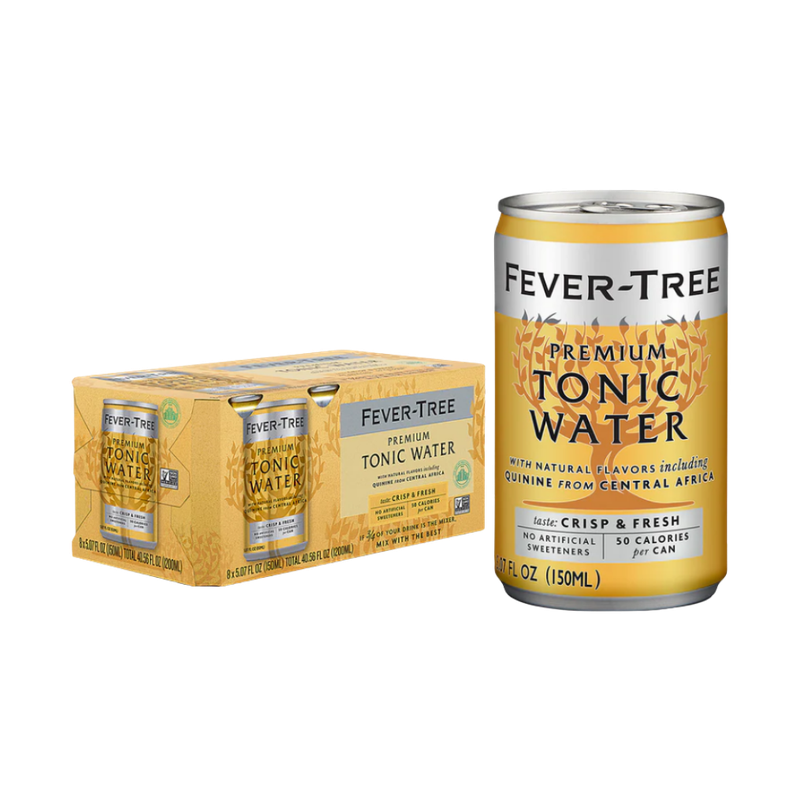 Fever Tree Premium Tonic Water 8-pack 5.07oz cans - LoveScotch.com