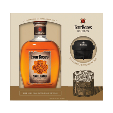 Four Roses Small Batch with 2 Rose Ice Molds Gift Set - LoveScotch.com