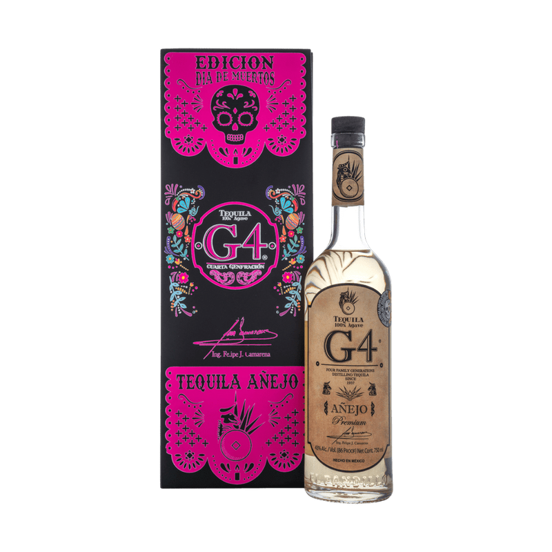 G4 Día de Muertos Añejo Tequila Black Box - LoveScotch.com